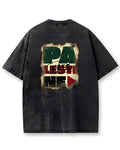 Free Palestine Vintage Washed Oversized T-Shirt – Smoked Graphic & Watermelon Emblem