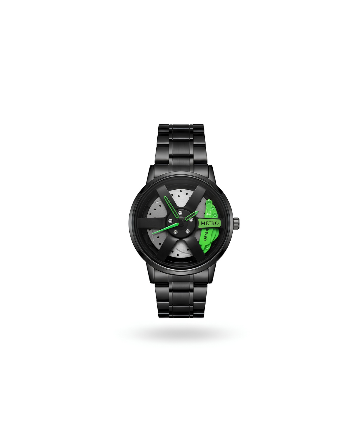 Custom 360° Spinning Car Wheel Watch – Stainless Steel Timepiece